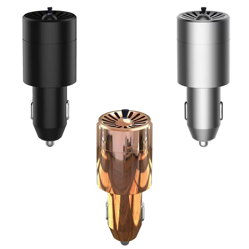 Mini Car Air Purifier 12V Negative Lon Deodorization Cigarette Lighter Portable Traveling Formaldehyde Removing Air Fresheners