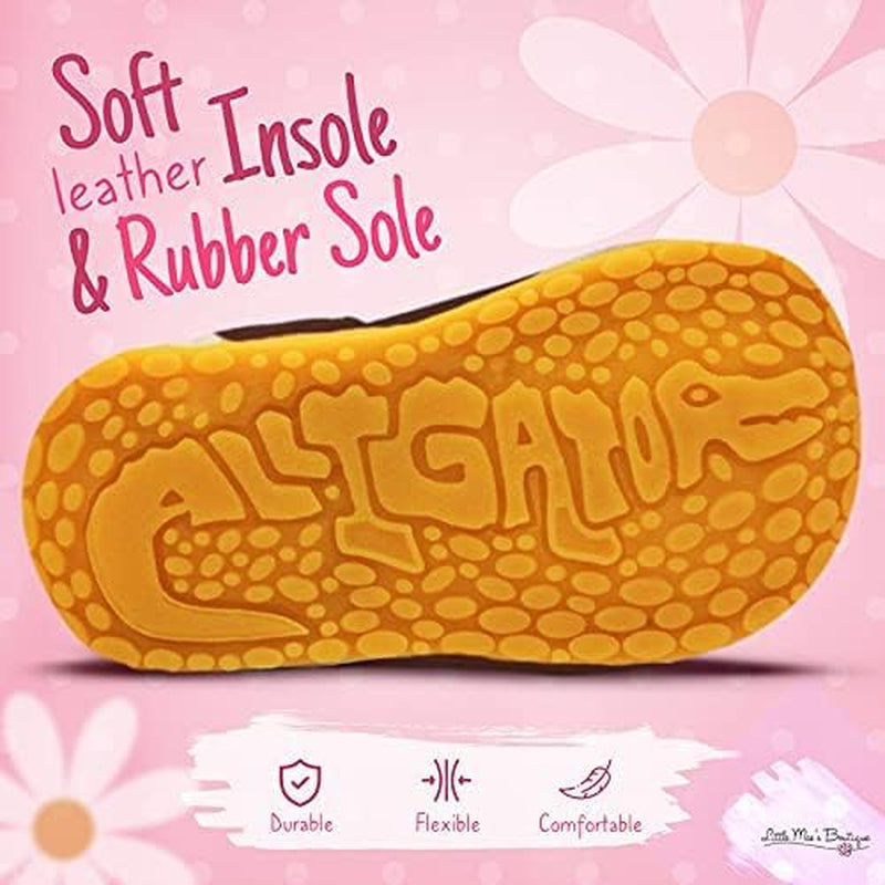 Mary Jane Squeaky Shoes for Toddler Girls, Ideal Walking Shoes with Removable Squeaker and Adjustable Strap - Soft Sole Shoes for Little Girls