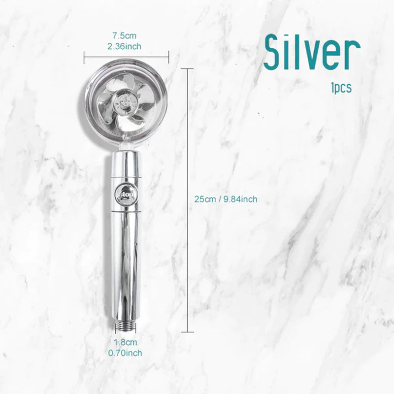 Turbo 360 Degrees Rotated Fan Shower Head High Pressure Water Saving Spray Adjustable Showerhead Filters Bathroom Accessories